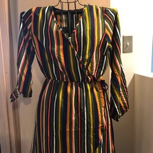 Stylehouse faux wrap midi dress